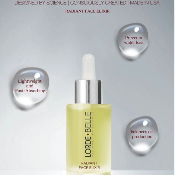 NIB Lorde + Belle RADIANT FACE ELIXER - Light Antioxidant Face Oil - MSRP $69 - Picture 8 of 11